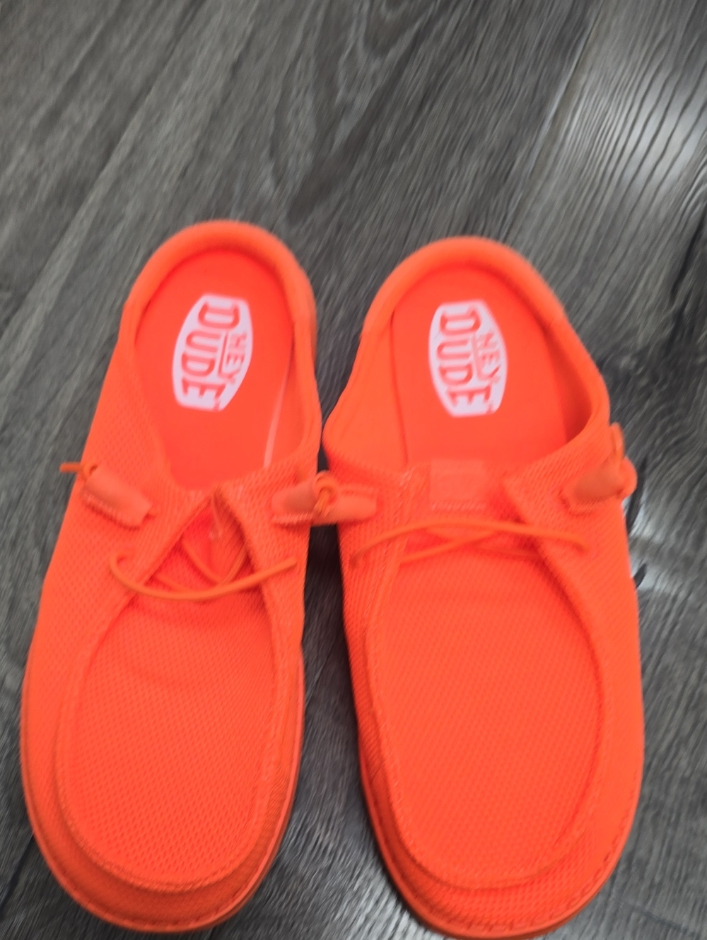 Hey Dude Orange Slip-On Sneakers